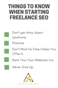 Things to know before starting freelance SEO