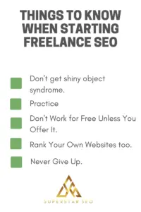 Things to know before starting freelance SEO
