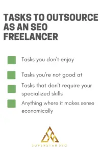 Tasks to outsource as an SEO freelancer