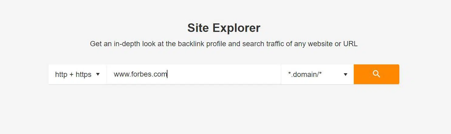 Ahrefs site explorer