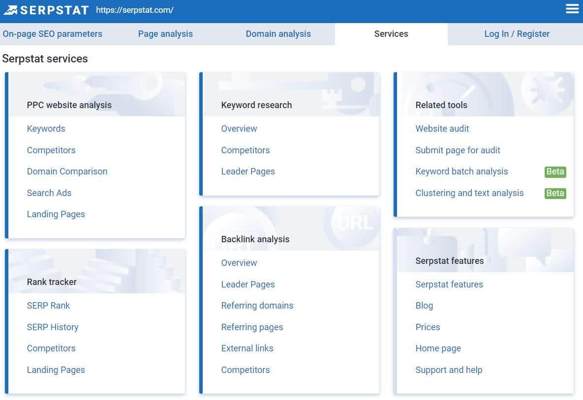 serpstat services list 