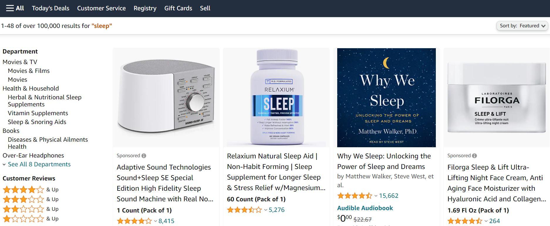 is affiliate marketing saturated: Sleep products to promote on Amazon 