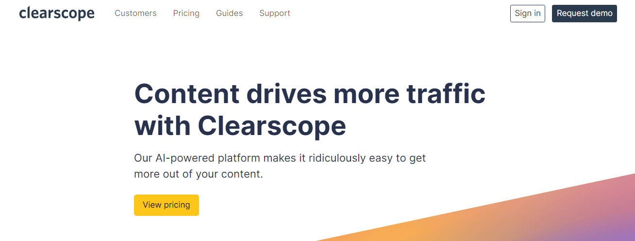 Content traffic with Clearscope