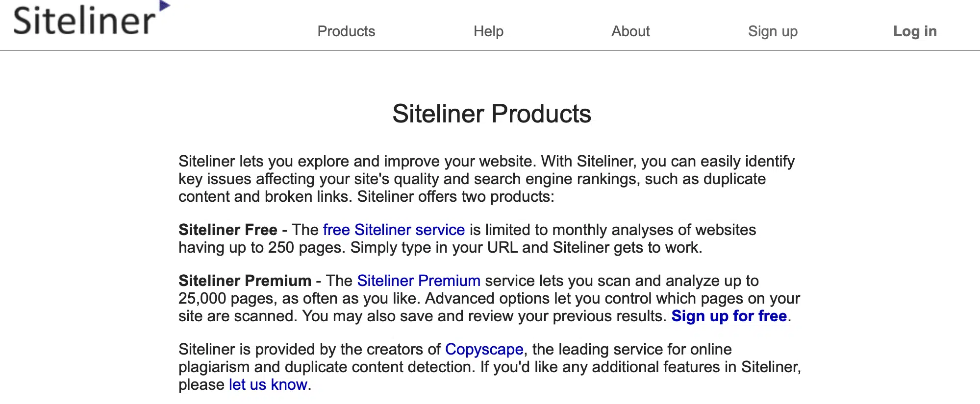 Siteliner SEO pricing