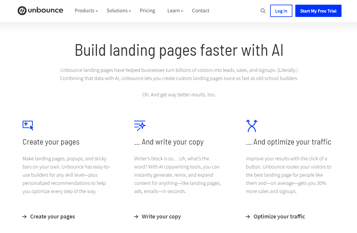 Build landing pages faster with AI