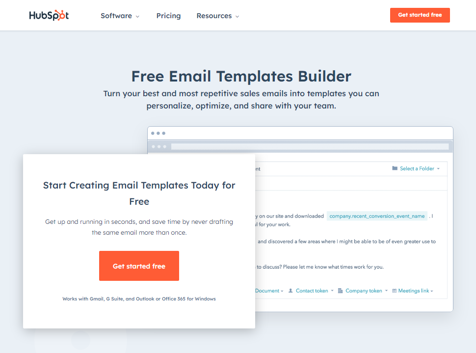 Hubspot email template builder 