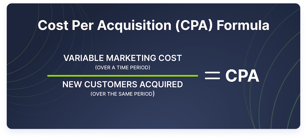 Cost per acquisition formula