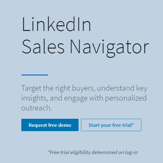 LinkedIn Sales Navigator is perfect for social selling