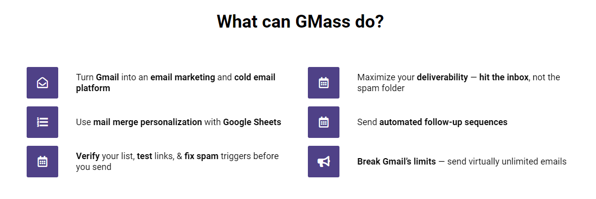 What can you do with GMass 