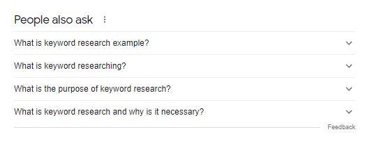 Google's people also ask 